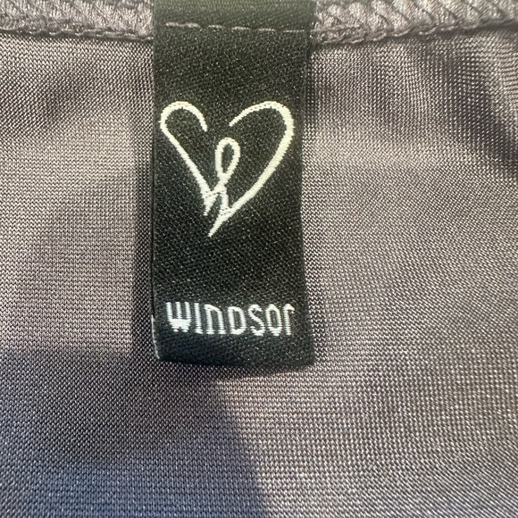 Windsor Lilac/Lavender/Silver Satin Formal Evening Gown-Size Medium - Picture 5 of 8